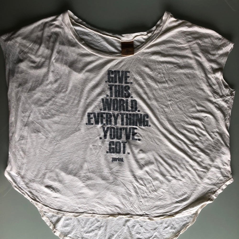 good hYOUman White Graphic Tee